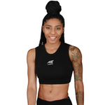 Black Women's Luxe Cropped Novelty Tank Top